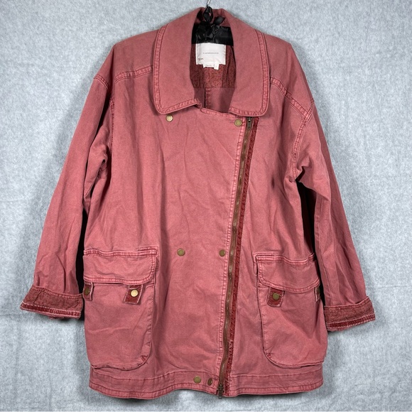 Anthropologie Jackets & Blazers - Anthropologie Boho Minimalist Long Jacket With Velvet Accents Womens Large